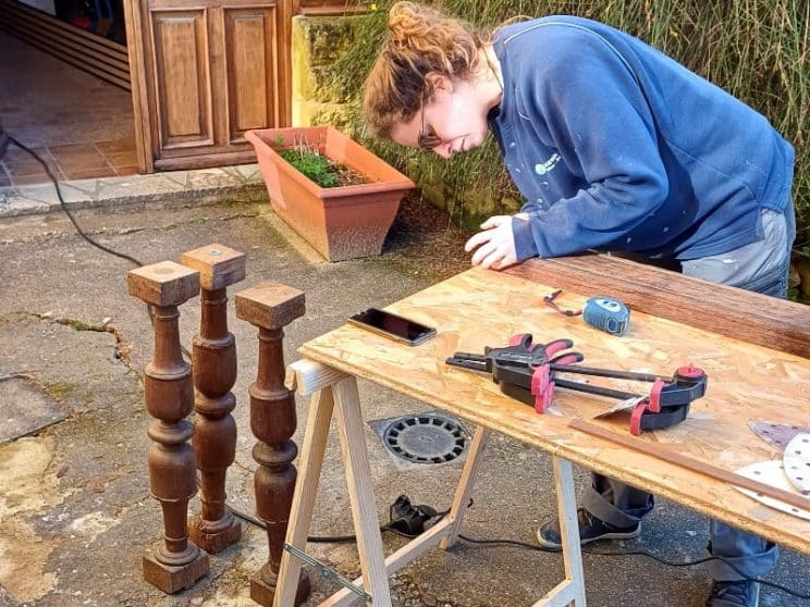 Gîte d'étape Molières - séjour - fabrication balustrade