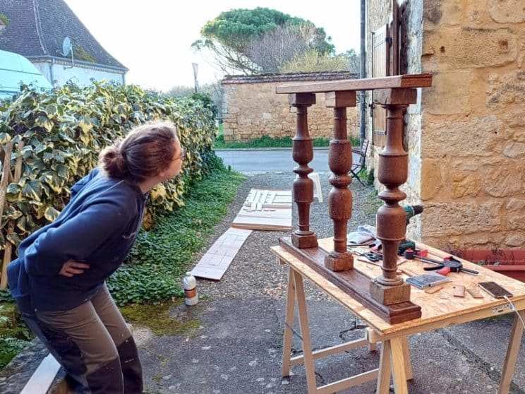 Gîte d'étape Molières - séjour - fabrication balustrade