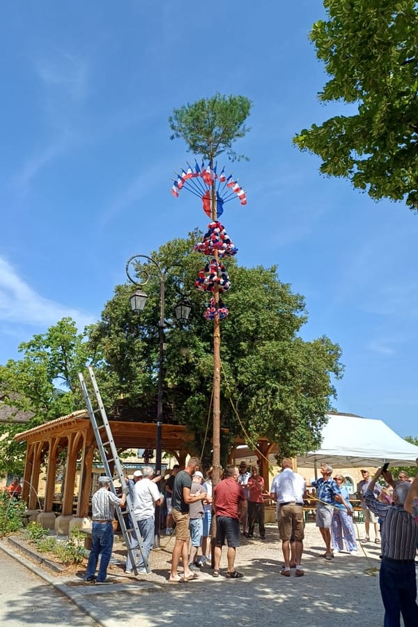 Plantation du mai communal à Molières