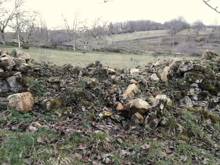 Restauration d'un muret de séparation, promenade des Potagers - Molières